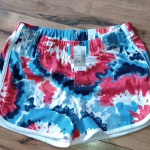 Place Red, White and Blue Tie-Dye Kids Shorts